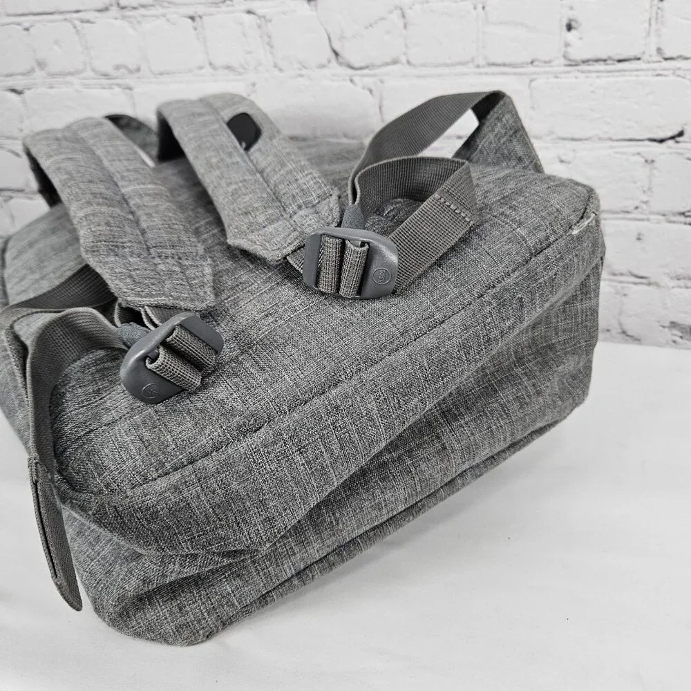 Herschel Grey Laptop Sleeve Multiple Pockets Organizer School Backpack Bag